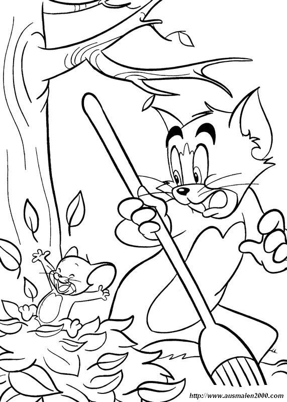ausmalbild Tom und Jerry