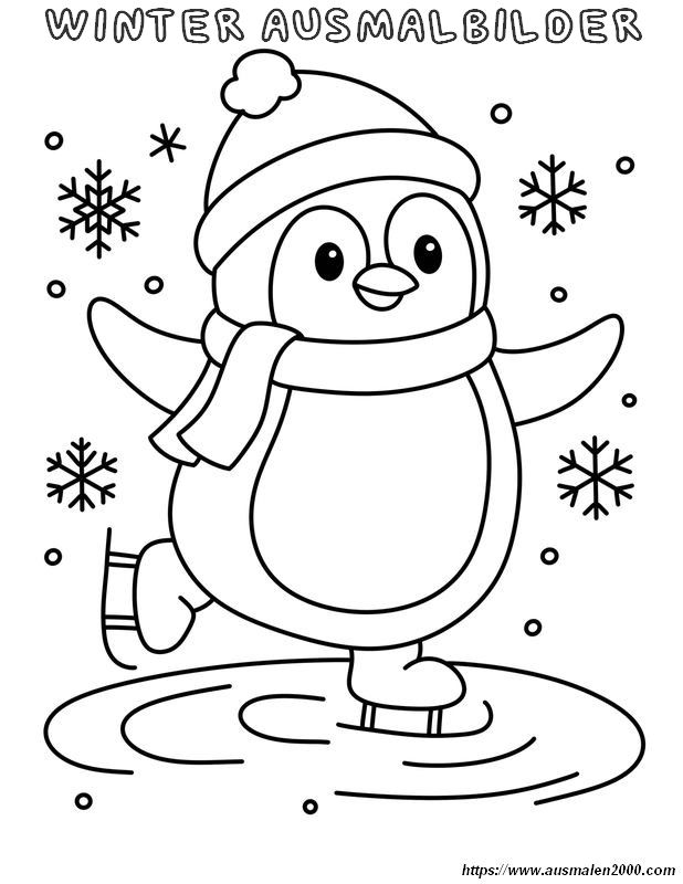 ausmalbild Im Winter kann man die Dickschnabellumme auf felsigen Klippen nisten sehen