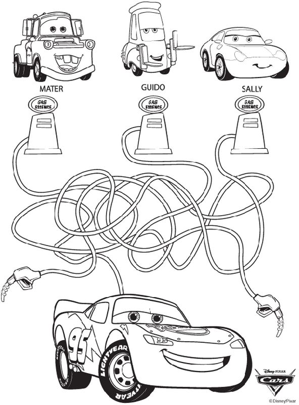 ausmalbild Cars Disney Labyrinth