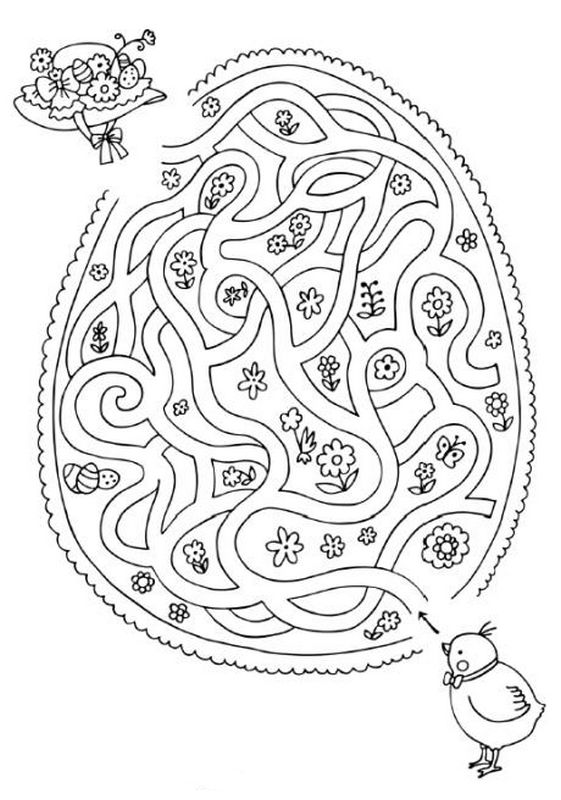 ausmalbild Das Labyrinth der Blumen