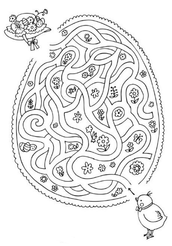 ausmalbild Das Labyrinth der Blumen