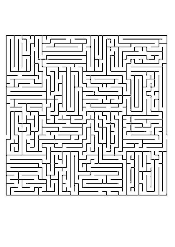 ausmalbild Sehr schwierige Labyrinth