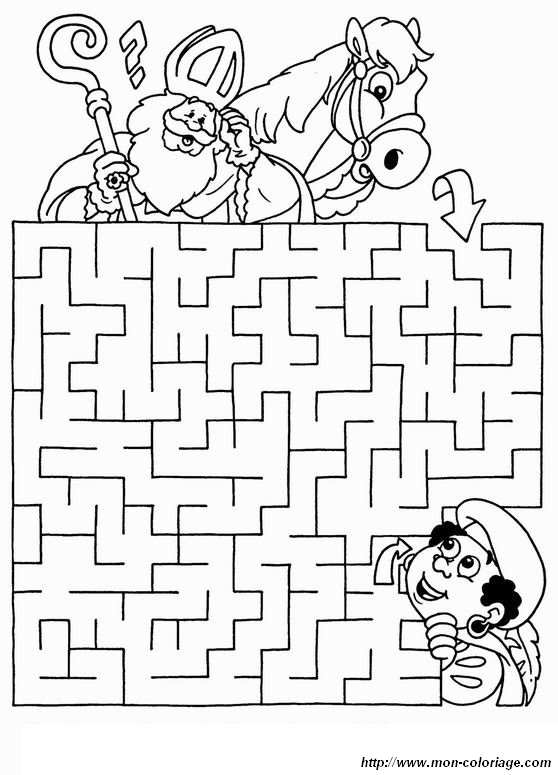 ausmalbild labyrinth tiere 2