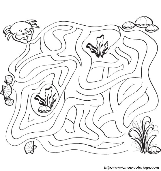 ausmalbild labyrinth tiere 36