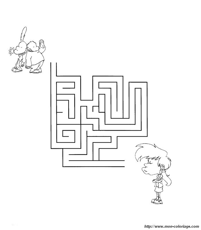 ausmalbild labyrinth titeuf