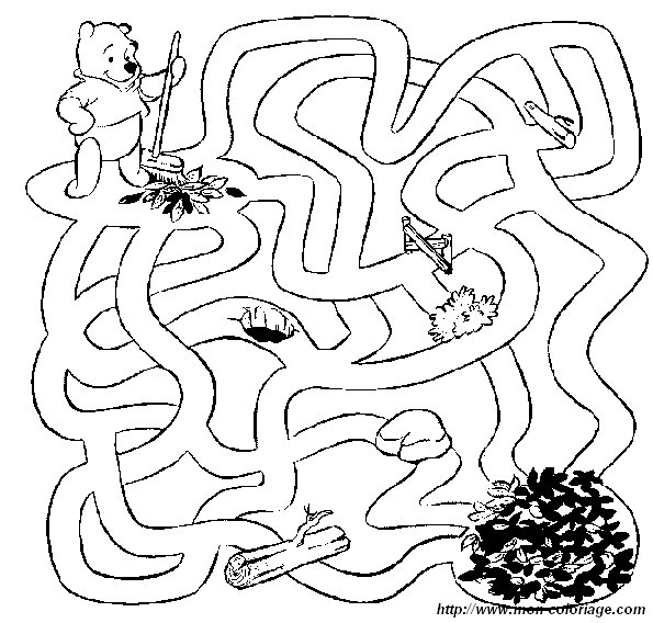 ausmalbild winnie labyrinth 010