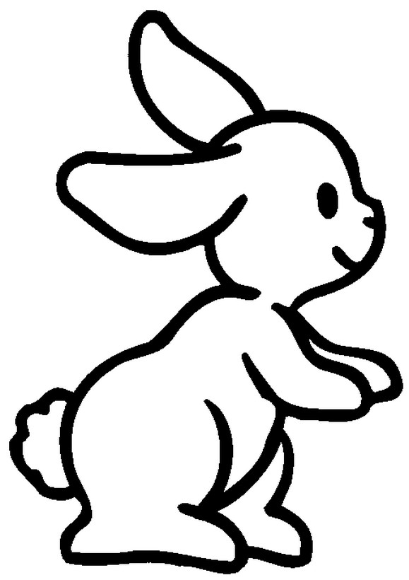 ausmalbild Ein freundlichen Kaninchen