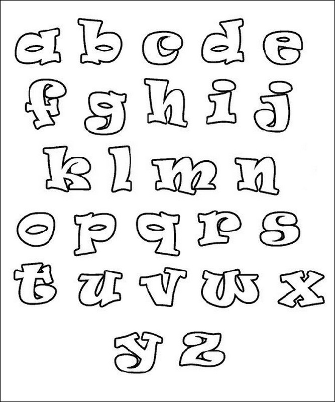 ausmalbild Lateinisches alphabet