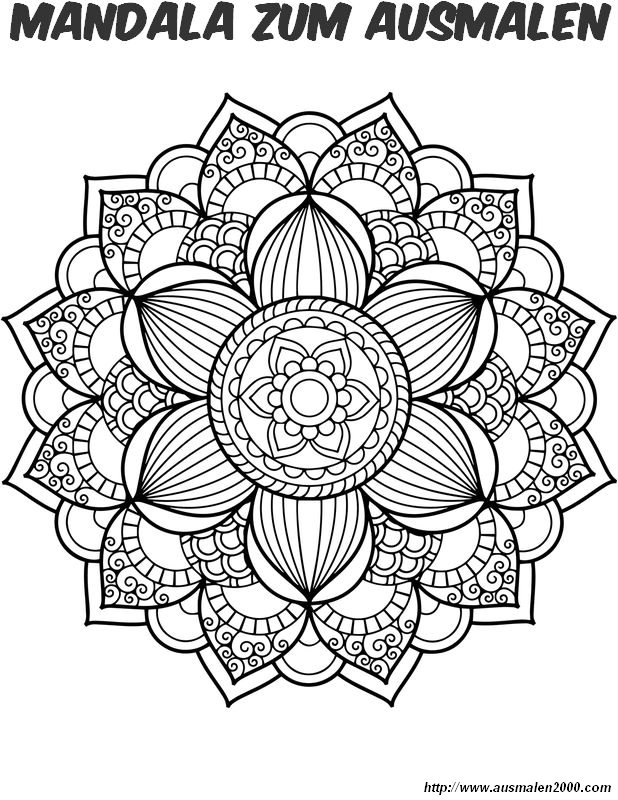 ausmalbild Ausmalbilder Mandala Blume