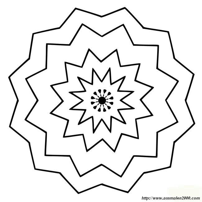 ausmalbild Mandala Blumen