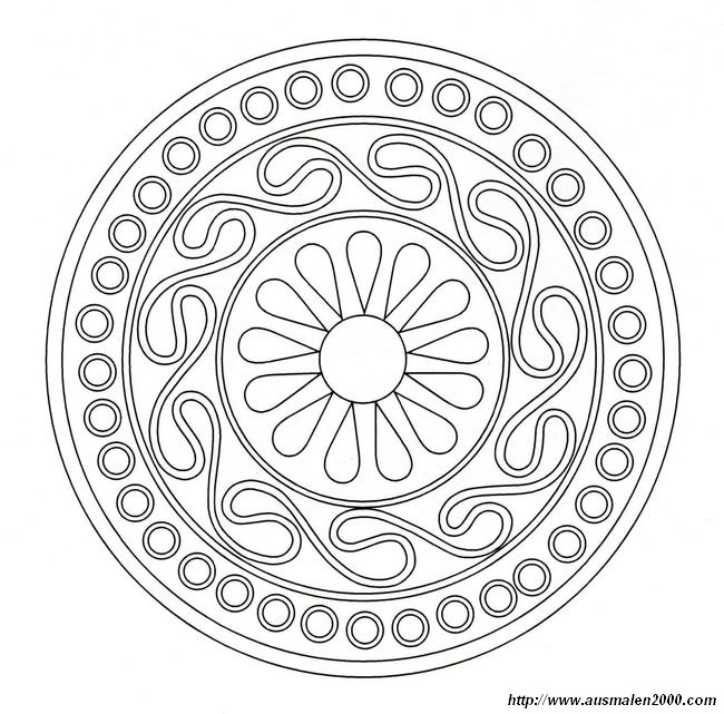 ausmalbild Mandala etwas Celtic