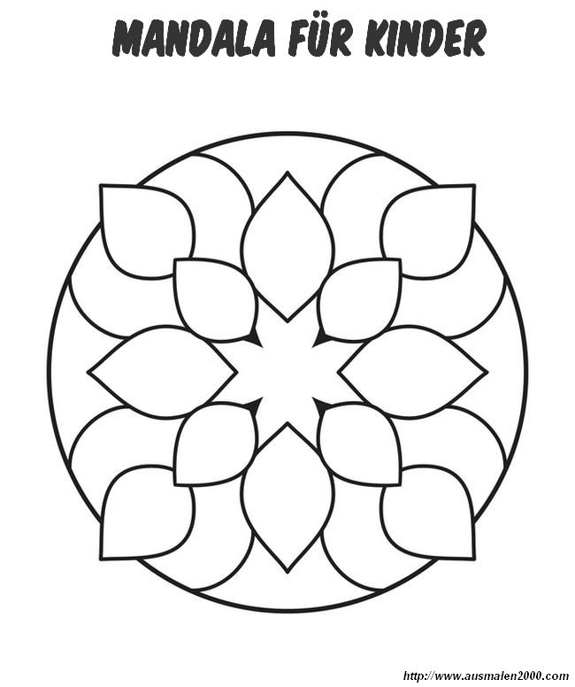 ausmalbild Mandalas Es ist fur die kleinen Kinder