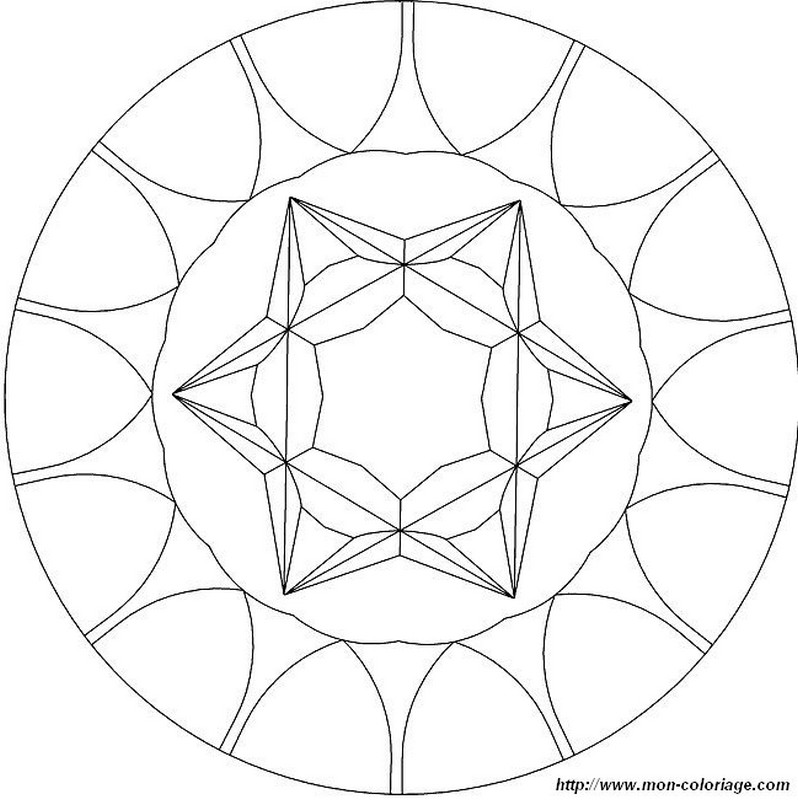 ausmalbild einfache mandalas