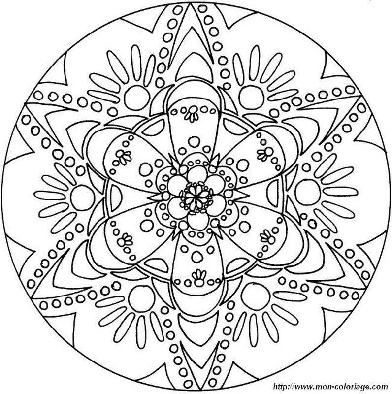 ausmalbild mandala blume