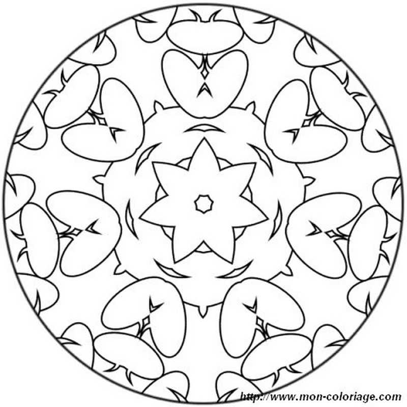 ausmalbild mandala mit herzen