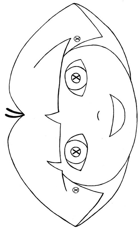 ausmalbild Dora die Forscherin Maske