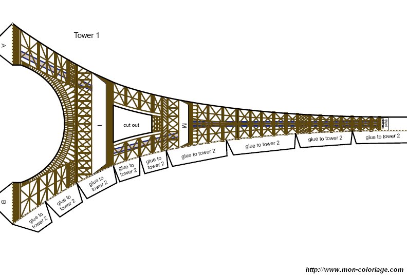 ausmalbild tour eiffel 3