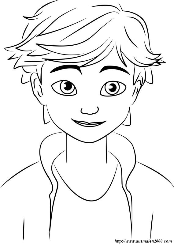 ausmalbild Jungen Adrien