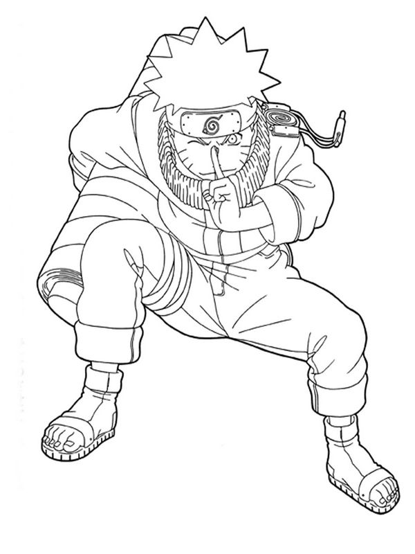 ausmalbild Naruto Uzumaki zum Ausmalen
