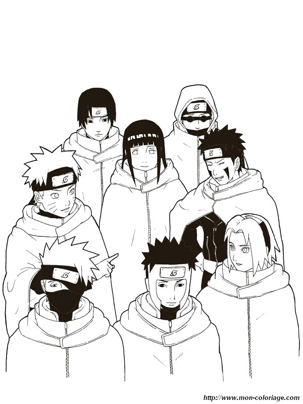 ausmalbild naruto konoha