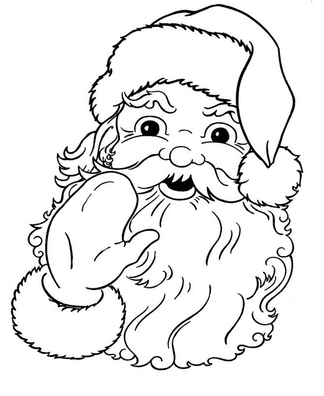 ausmalbild Der Bart des Weihnachtsmannes