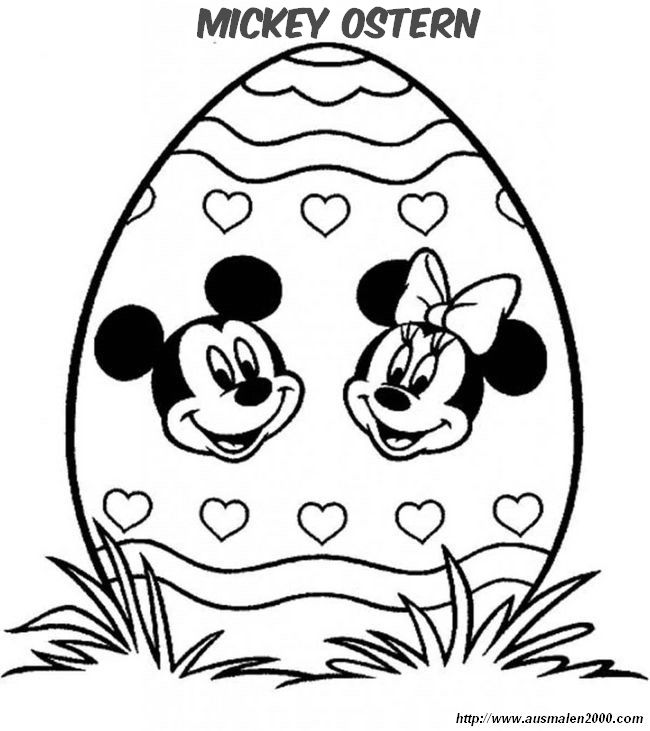 ausmalbild Disney liebt die Ostern