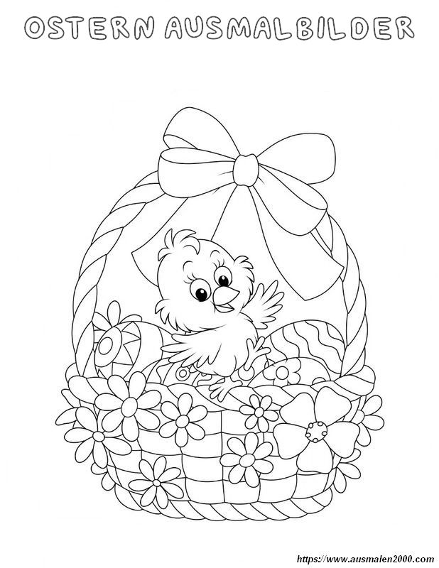 ausmalbild Kostenlose Bild Zweig Ei Nest Farbe Ostern