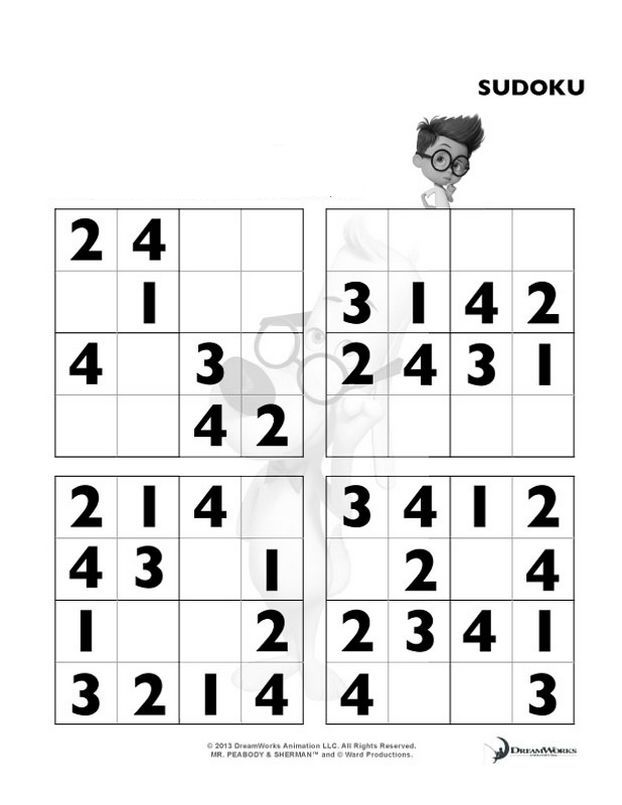 ausmalbild Sudoku leicht