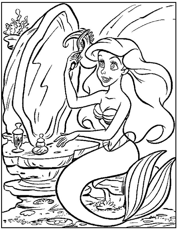 ausmalbild Arielle die Meerjungfrau