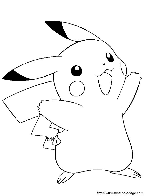 ausmalbild pikachu pokemon
