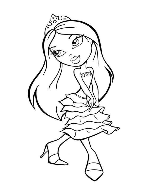 ausmalbild Bratz ist eine Prinzessin