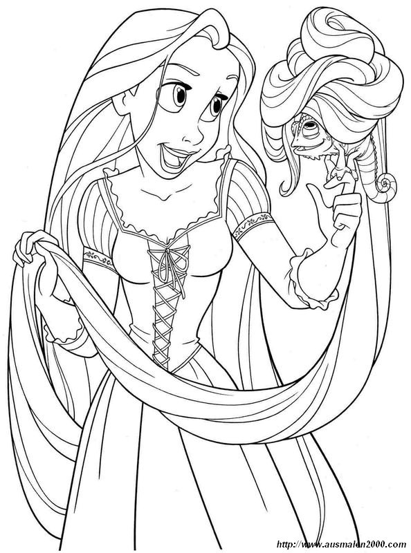 ausmalbild Rapunzel Bruder Grimm