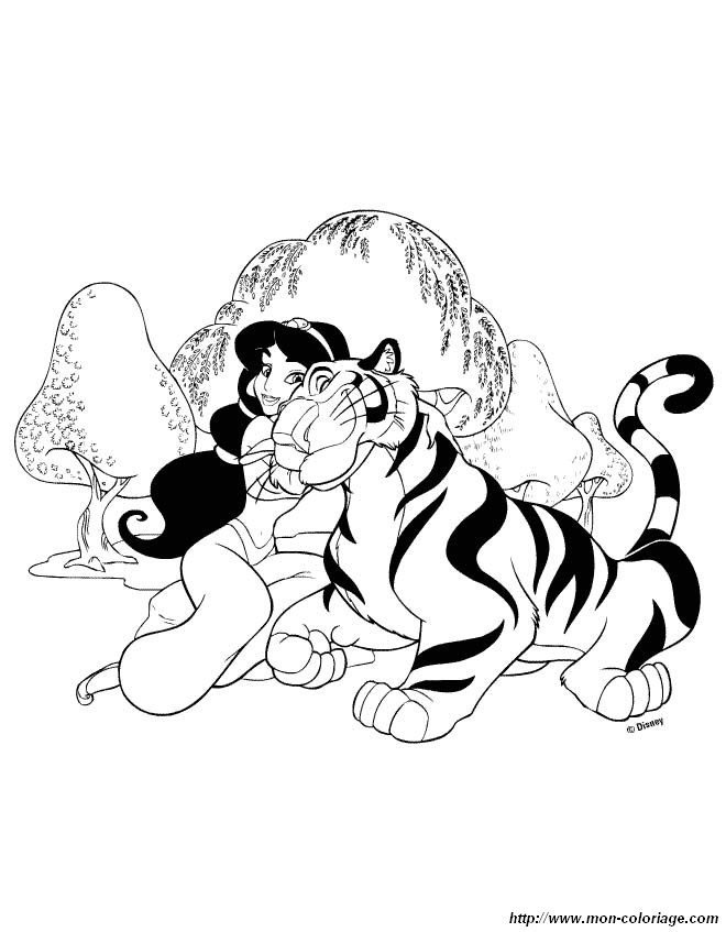 ausmalbild mit tiger