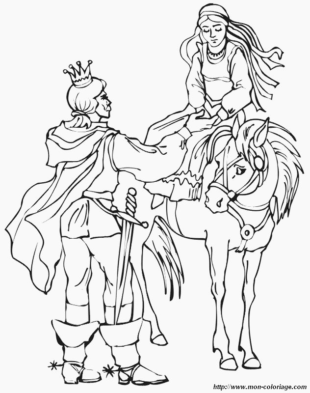 Ausmalbilder Prinzessin Mit Pferd