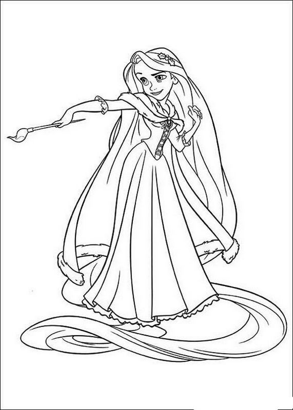 ausmalbild Junge Prinzessin Rapunzel