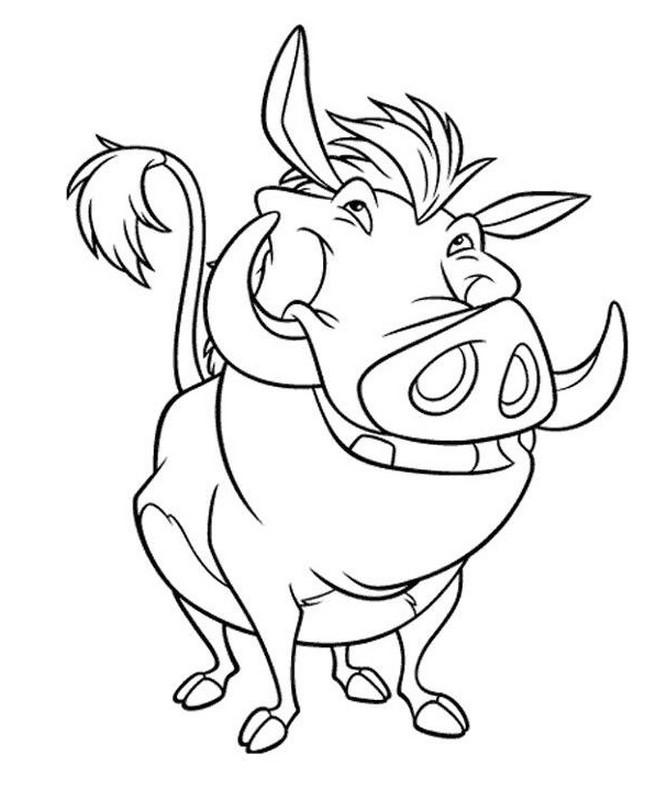 ausmalbild Pumbaa