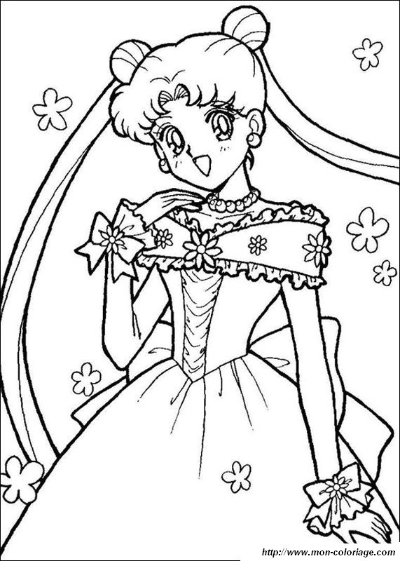 ausmalbild die schone hochzeit sailor moon