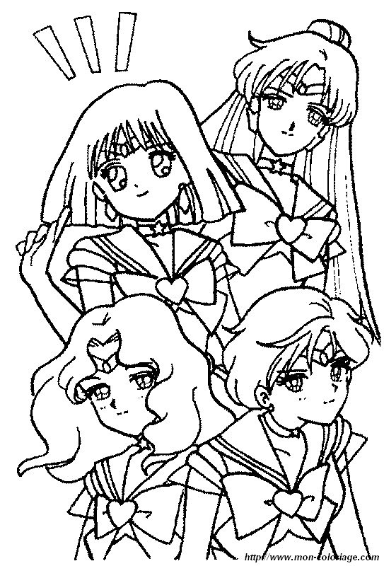 ausmalbild freunde von sailor moon