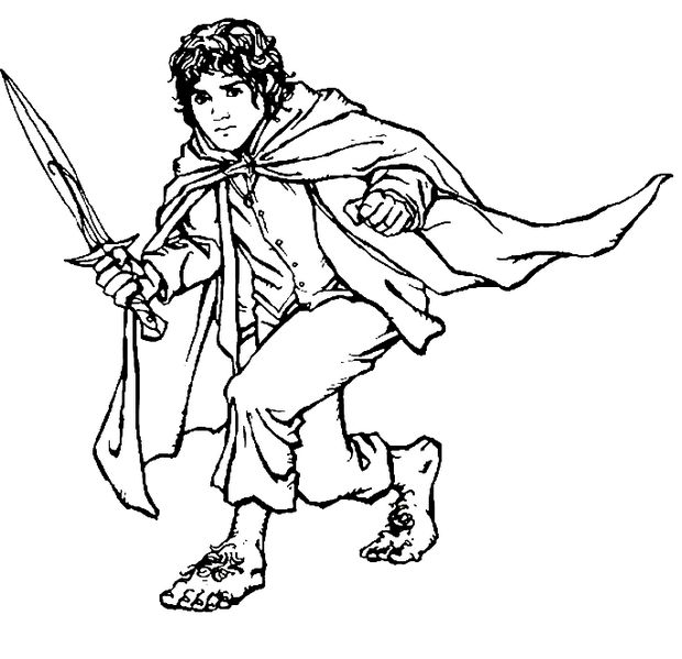 ausmalbild Frodo Der Herr der Ringe