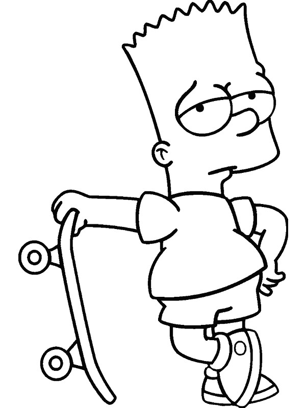 ausmalbild Bart Simpson