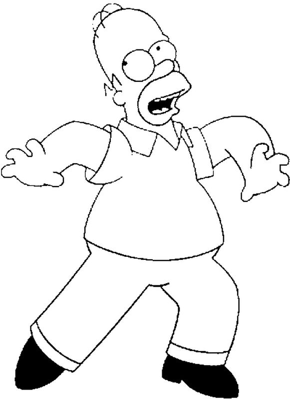 ausmalbild Homer singt