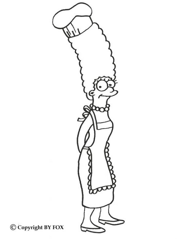 ausmalbild Marge Simpson