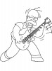 Homer ist ein Rock Gitarrist