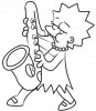 Lisa spielt Saxophon