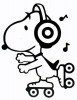 Snoopy mit Inline skates