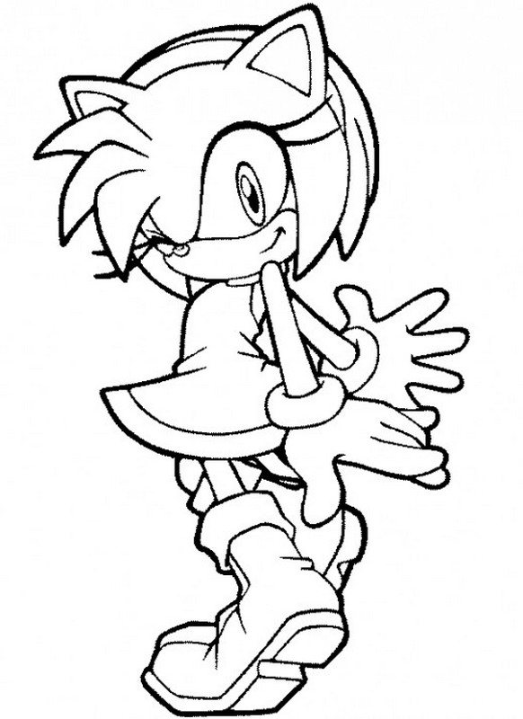 ausmalbild Ein Freund von Sonic