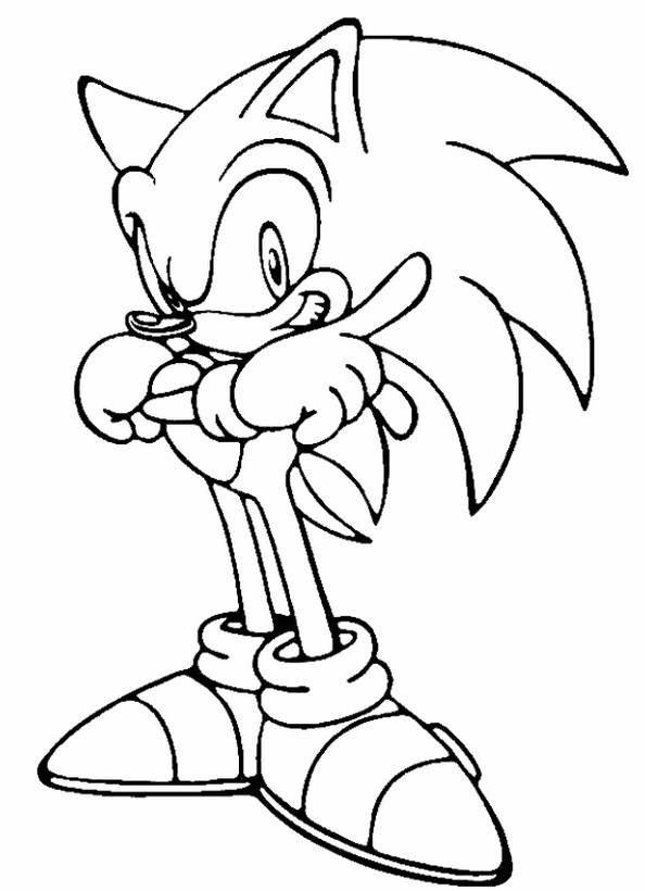 ausmalbild Ein bekannter Igel Sonic