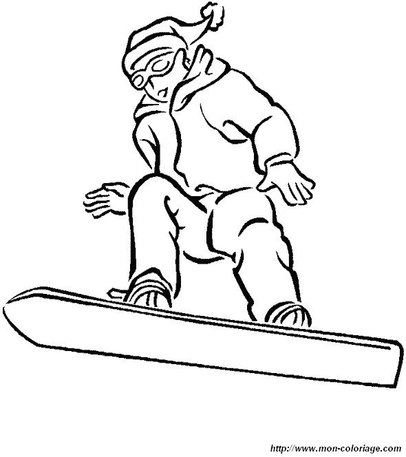 ausmalbild snowboard