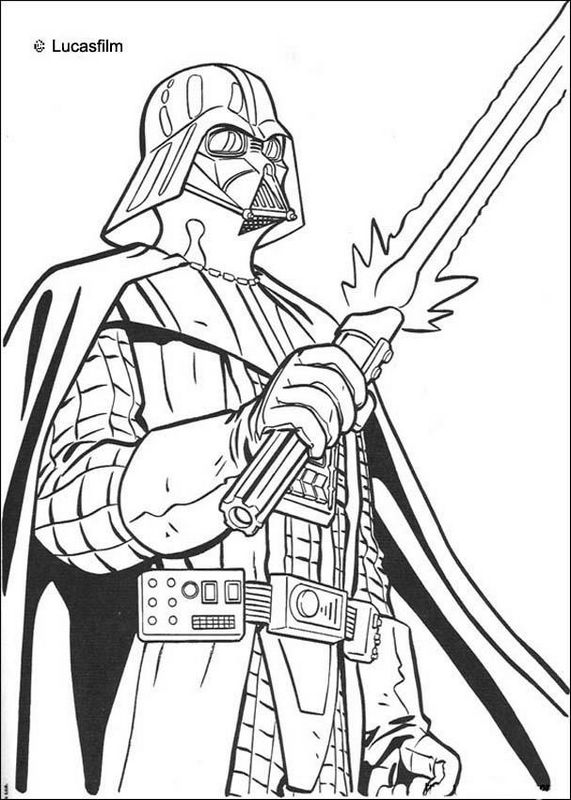 ausmalbild Darth Vader der vater von Luke Skywalker