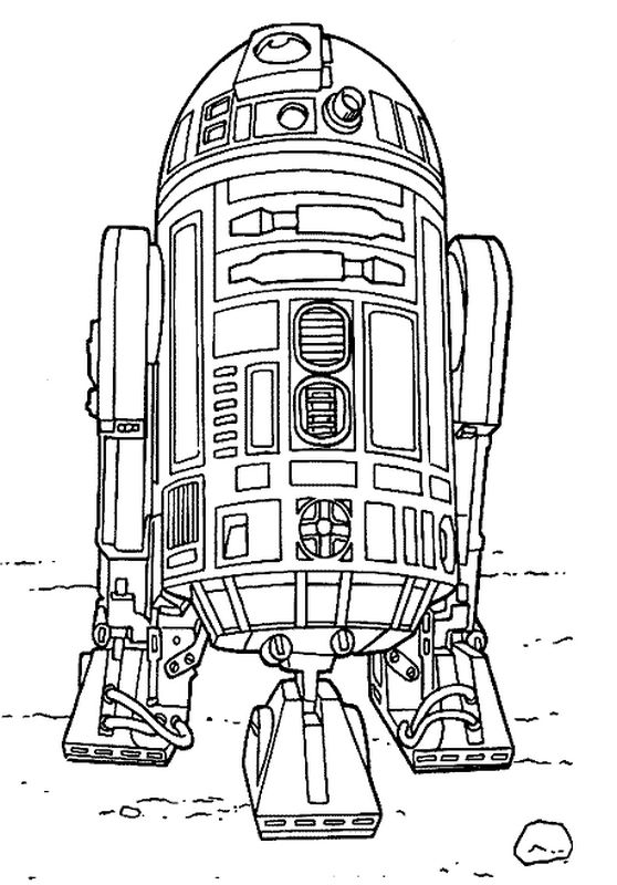 ausmalbild Das freundliche droid R2 D2